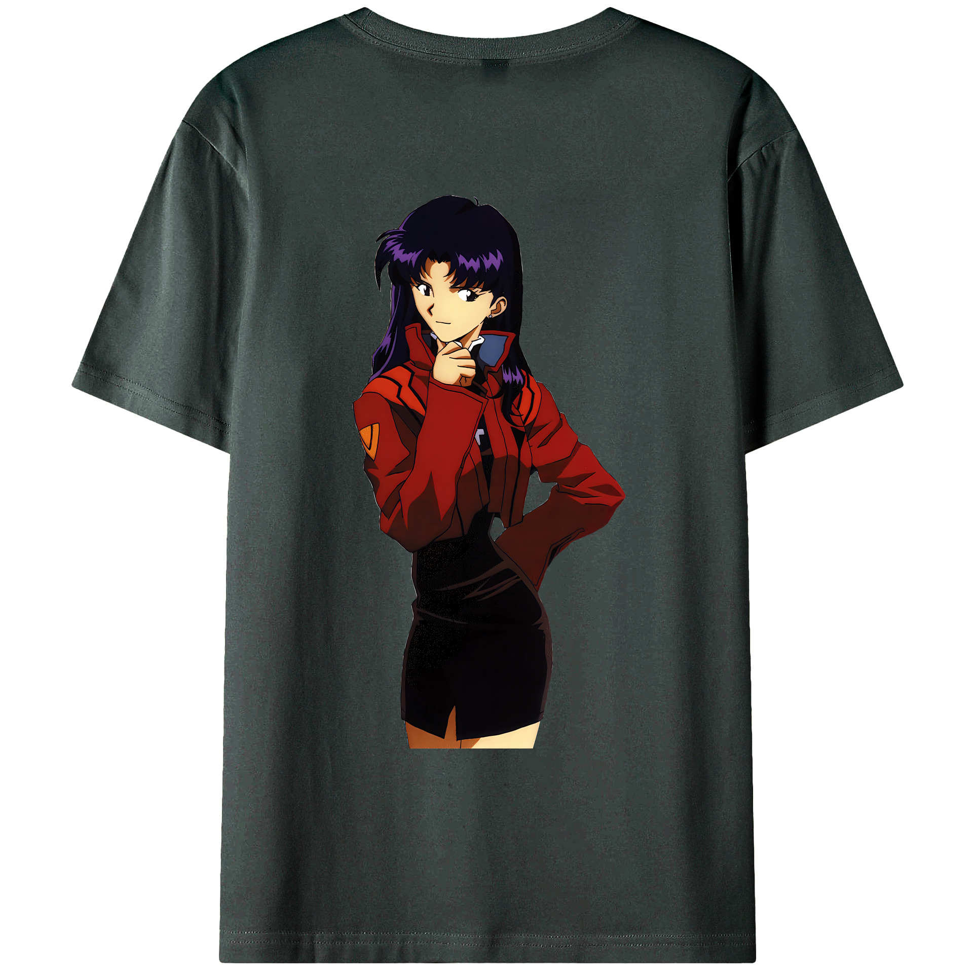 （画像用） EVA 新世紀エヴァンゲリオン 綿100％ メンズ半袖Tシャツ（バックプリント） 通気性